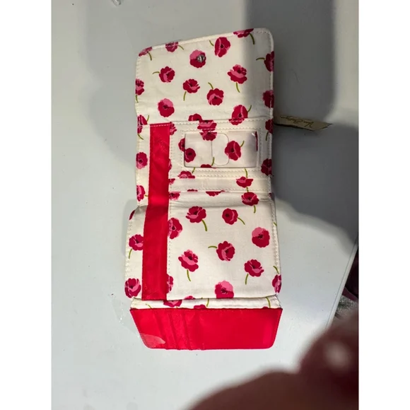 Vera Bradley Floral Wallet Beige Pink Small Women's - Picture 4 of 7